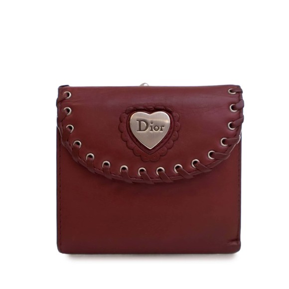 Dior Handbags - Pre-Loved Dior Calfskin Heart Compact Small Wallet